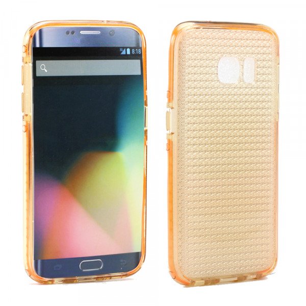 Wholesale Samsung Galaxy S7 Edge Shockproof Air Case (Orange Gold)